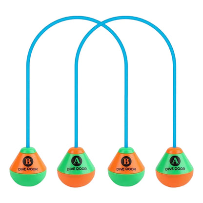 2Pcs/Set through Door Diving Ring Funny Swimming Game Aids Reusable Underwater Swimming Dive Door Adults Kids Pool through Rings