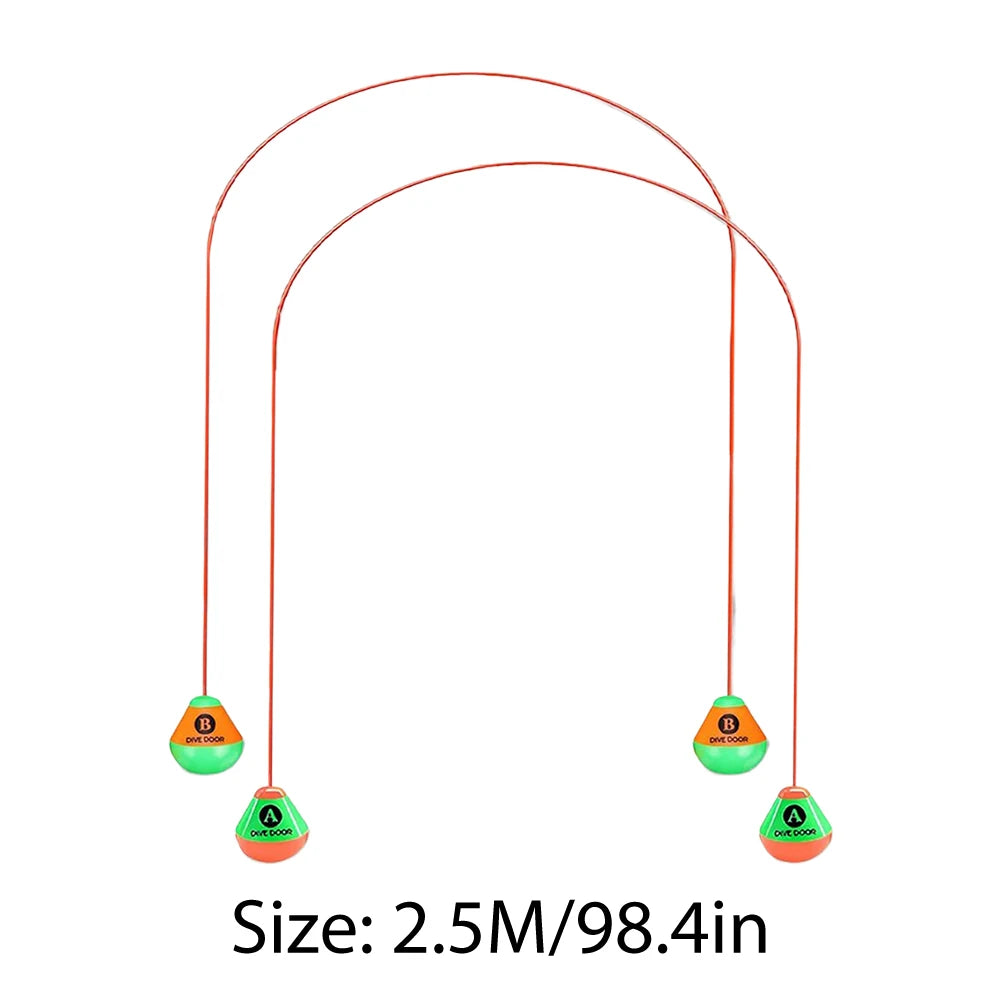 2Pcs/Set through Door Diving Ring Funny Swimming Game Aids Reusable Underwater Swimming Dive Door Adults Kids Pool through Rings