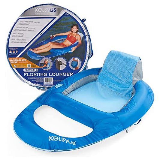 Premium Floating Lounger with Fast Inflation, Inflatable Recliner Chair, Lake & Pool Float for Adults with Cup Holder