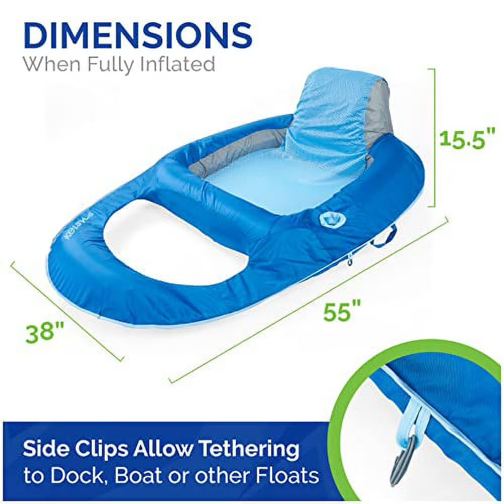 Premium Floating Lounger with Fast Inflation, Inflatable Recliner Chair, Lake & Pool Float for Adults with Cup Holder