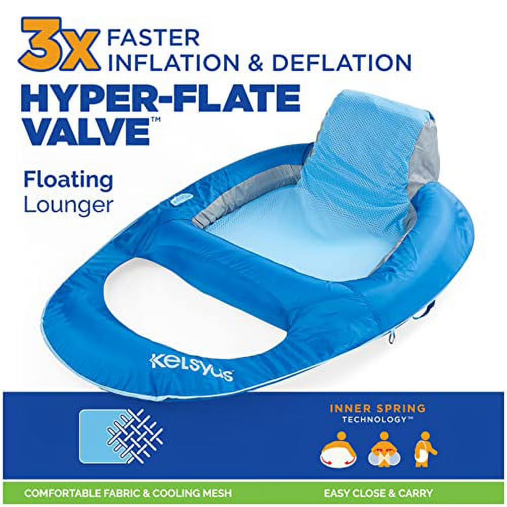 Premium Floating Lounger with Fast Inflation, Inflatable Recliner Chair, Lake & Pool Float for Adults with Cup Holder